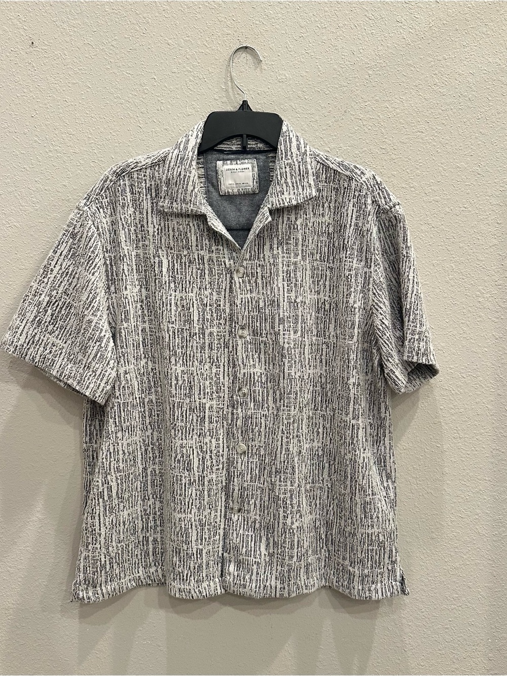 Denim & Flower Ricky Singh Textured Button Shirt XL